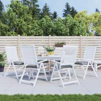 Stoelkussens 6 st 50x50x7 cm oxford stof grijs