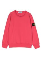 Stone Island Junior sweat en coton à patch logo - Rose - thumbnail