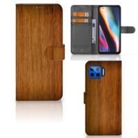 Motorola Moto G 5G Plus | Book Style Case | Donker Hout
