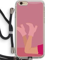 Pink boots: iPhone 6 PLUS / 6S PLUS Transparant Hoesje met koord