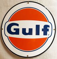 Gulf 1963 Rond Emaille Bord 30 cm - thumbnail