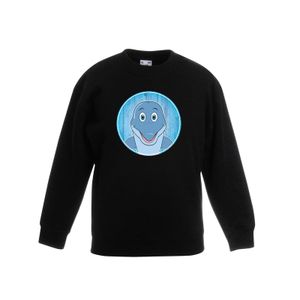 Sweater dolfijn zwart kinderen