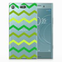 Sony Xperia XZ1 Compact | TPU bumper | Zigzag Groen