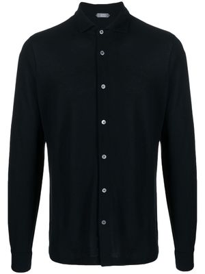 Zanone chemise à boutonnière - Bleu