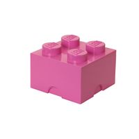 LEGO - Set van 2 - Opbergbox Brick 4, Roze - LEGO
