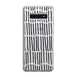 Moroccan stripes: Samsung Galaxy S10 4G Transparant Hoesje