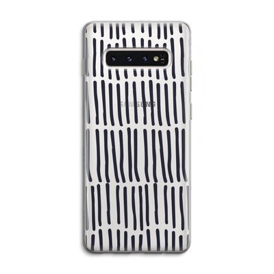 Moroccan stripes: Samsung Galaxy S10 4G Transparant Hoesje