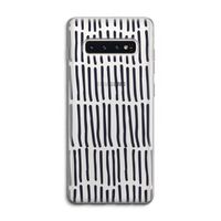Moroccan stripes: Samsung Galaxy S10 4G Transparant Hoesje