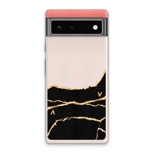 Gouden marmer: Google Pixel 6 Transparant Hoesje