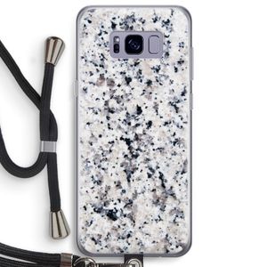 Gespikkelde marmer: Samsung Galaxy S8 Plus Transparant Hoesje met koord