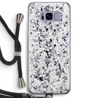 Gespikkelde marmer: Samsung Galaxy S8 Plus Transparant Hoesje met koord