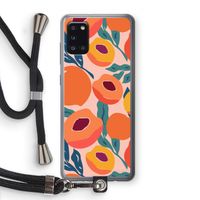 Perzik: Samsung Galaxy A31 Transparant Hoesje met koord