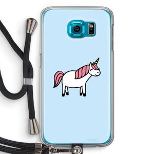 Eenhoorn: Samsung Galaxy S6 Transparant Hoesje met koord