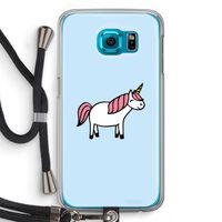 Eenhoorn: Samsung Galaxy S6 Transparant Hoesje met koord Eenhoorn: Samsung Galaxy S6 Transparant Hoesje met koord