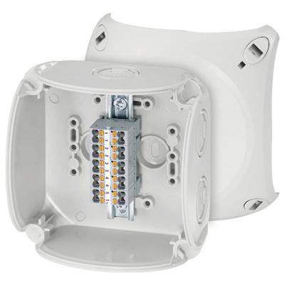 Hensel 62000293 Verdeeldoos Halogeenvrij, Verzegelbaar, Weerbestendig (l x b) 104 mm x 104 mm 1 stuk(s)