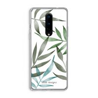 Tropical watercolor leaves: OnePlus 8 Transparant Hoesje