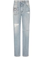 Dolce & Gabbana jean effet-usé en jean patchwork - Bleu - thumbnail