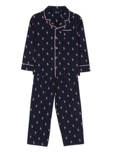 Ralph Lauren Kids pyjamas à imprimé Polo Pony - Bleu