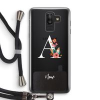 Pink Bouquet: Samsung Galaxy J8 (2018) Transparant Hoesje met koord