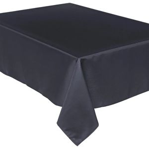 Tafelkleed rechthoekig 240 x 140 cm donker grijs polyester