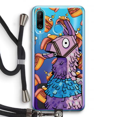 Loot Burger: Huawei P30 Lite Transparant Hoesje met koord