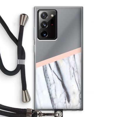 A touch of peach: Samsung Galaxy Note 20 Ultra / Note 20 Ultra 5G Transparant Hoesje met koord