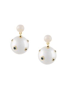 Eshvi boucles d'oreilles à perles - Blanc