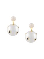 Eshvi boucles d'oreilles à perles - Blanc