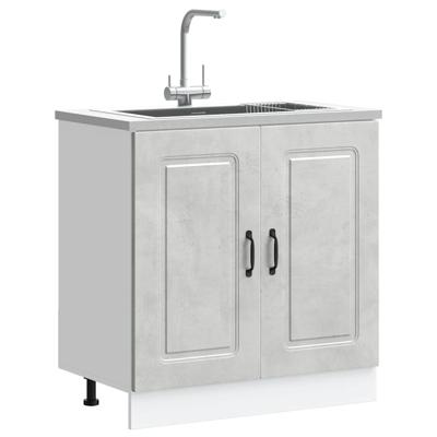 Spoelbakonderkast Kalmar 80x46x81,5 cm bewerkt hout betongrijs