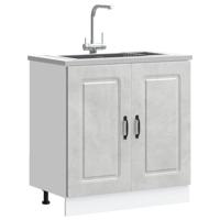 Spoelbakonderkast Kalmar 80x46x81,5 cm bewerkt hout betongrijs