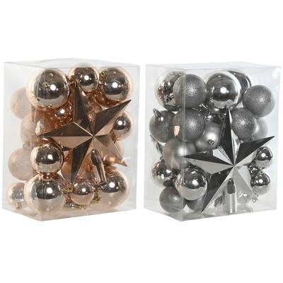 Kerstballen Home ESPRIT Gouden PVC 20 x 13 x 26 cm (2 Stuks)