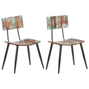 Eetkamerstoelen 2 st massief gerecycled hout