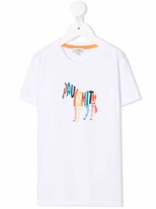 Paul Smith Junior t-shirt en coton biologique à logo imprimé - Blanc