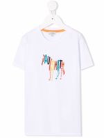 Paul Smith Junior t-shirt en coton biologique à logo imprimé - Blanc - thumbnail