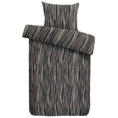 2e Halve Prijs Leen Bakker - Easy Dekbedovertrek Milaan - Antraciet - 140x200/220 Cm - Polyester/Katoen - Grijs