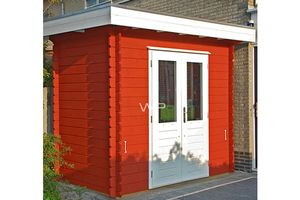 Woodpro Roden Tuinhuis 250x150 cm 28 mm vuren blank- Plat dak- Onbehandeld vurenhout- Woodpro