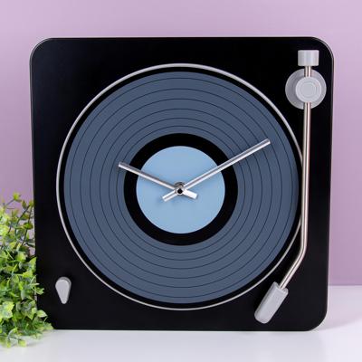 Platenspeler klok - Zwart Platenspeler klok - Zwart