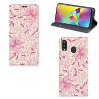 Samsung Galaxy M20 Smart Cover Pink Flowers