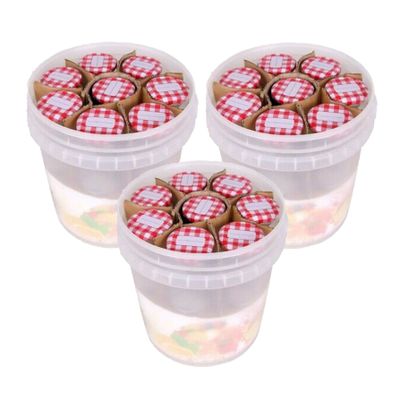 30x Weckpotjes 210 ml in kunststof emmer 30x Weckpotjes 210 ml in kunststof emmer