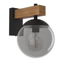 EGLO Bufalata Wandlamp - buitenverlichting - E27 - Zwart, bruin