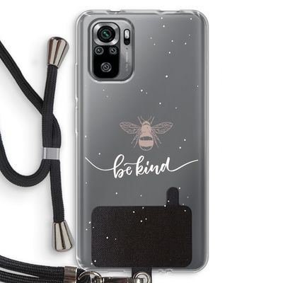 Be(e) kind: Xiaomi Redmi Note 10S Transparant Hoesje met koord