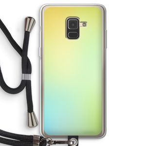 Minty mist pastel: Samsung Galaxy A8 (2018) Transparant Hoesje met koord