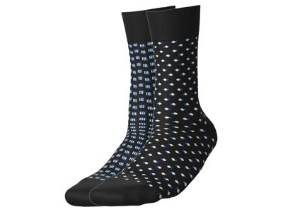 esmara 2 Paar sokken (Gestippeld/zwart, 39-42)