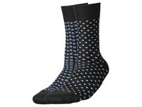 esmara 2 Paar sokken (Gestippeld/zwart, 39-42)