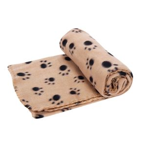 Fleece deken voor hond en kat crème M