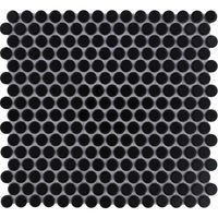 The Mosaic Factory Venice ronde mozaïek tegels 32x29 zwart mat