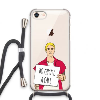 Gimme a call: iPhone 7 Transparant Hoesje met koord