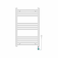 Viidako - Elektrische Handdoekradiator - Met thermostaat - 800x500 mm - Mat wit - 300 Watt