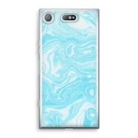 Waterverf blauw: Sony Xperia XZ1 Compact Transparant Hoesje