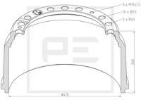 Pe Automotive Remtrommel 016.498-00A - thumbnail